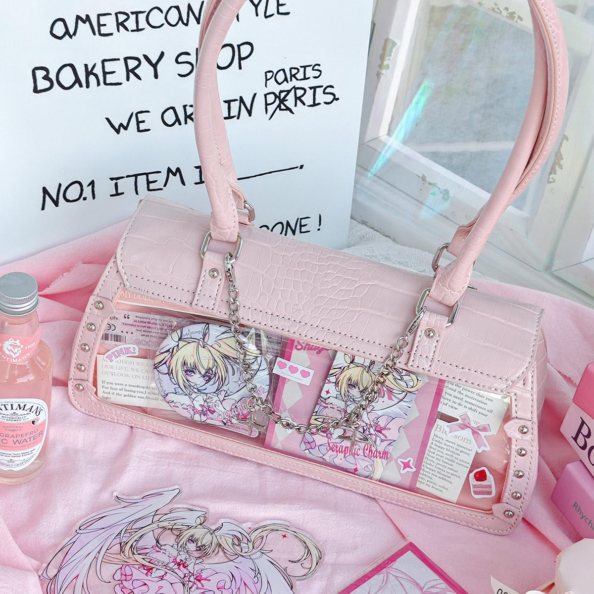 BananaGuava Bat Ita Shoulder Bag with Display Window