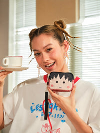 LeSportsac Chibi Maruko Chan Mini Three-Zip Wristlet Wallet