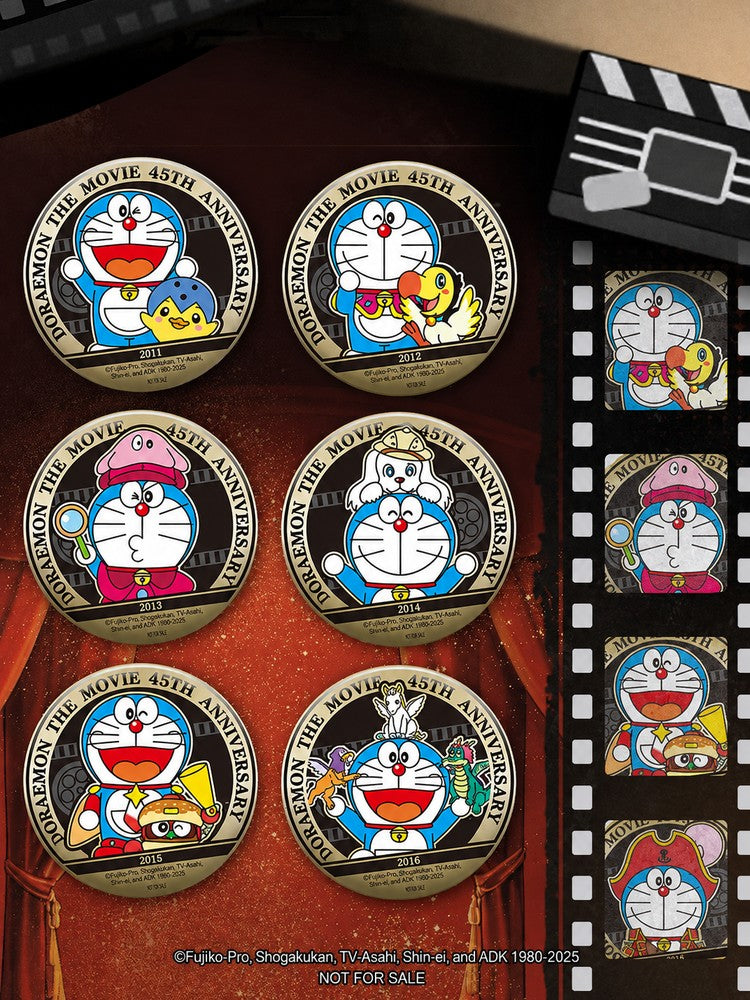 Officially Licensed Doraemon 45th Anniversary Tin Badge Series