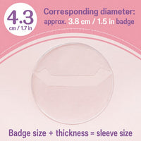 Clear Round Badge Protective Sleeves for Ita Bags