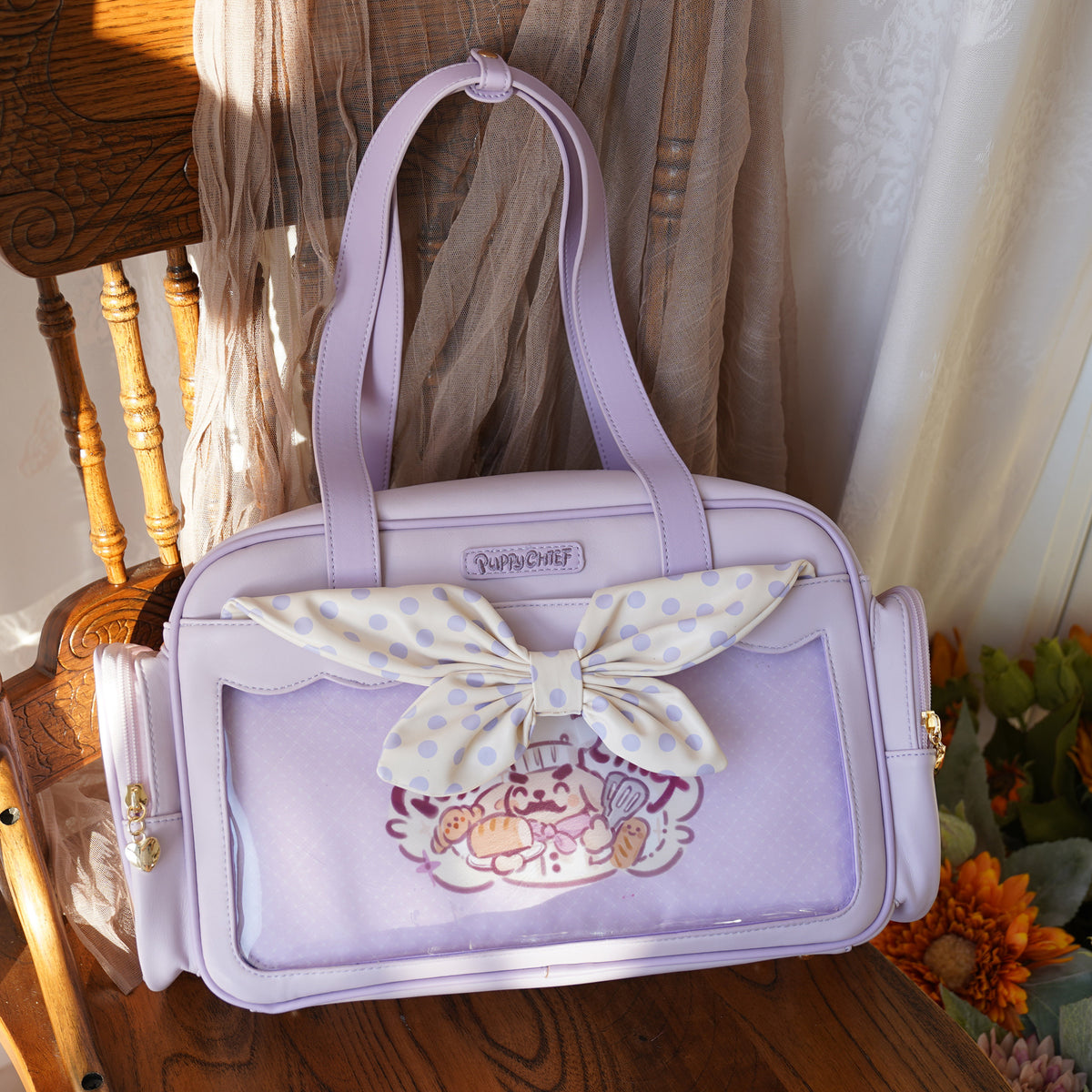 Morning Glory Chef Puppy Large Convertible Ita Bag