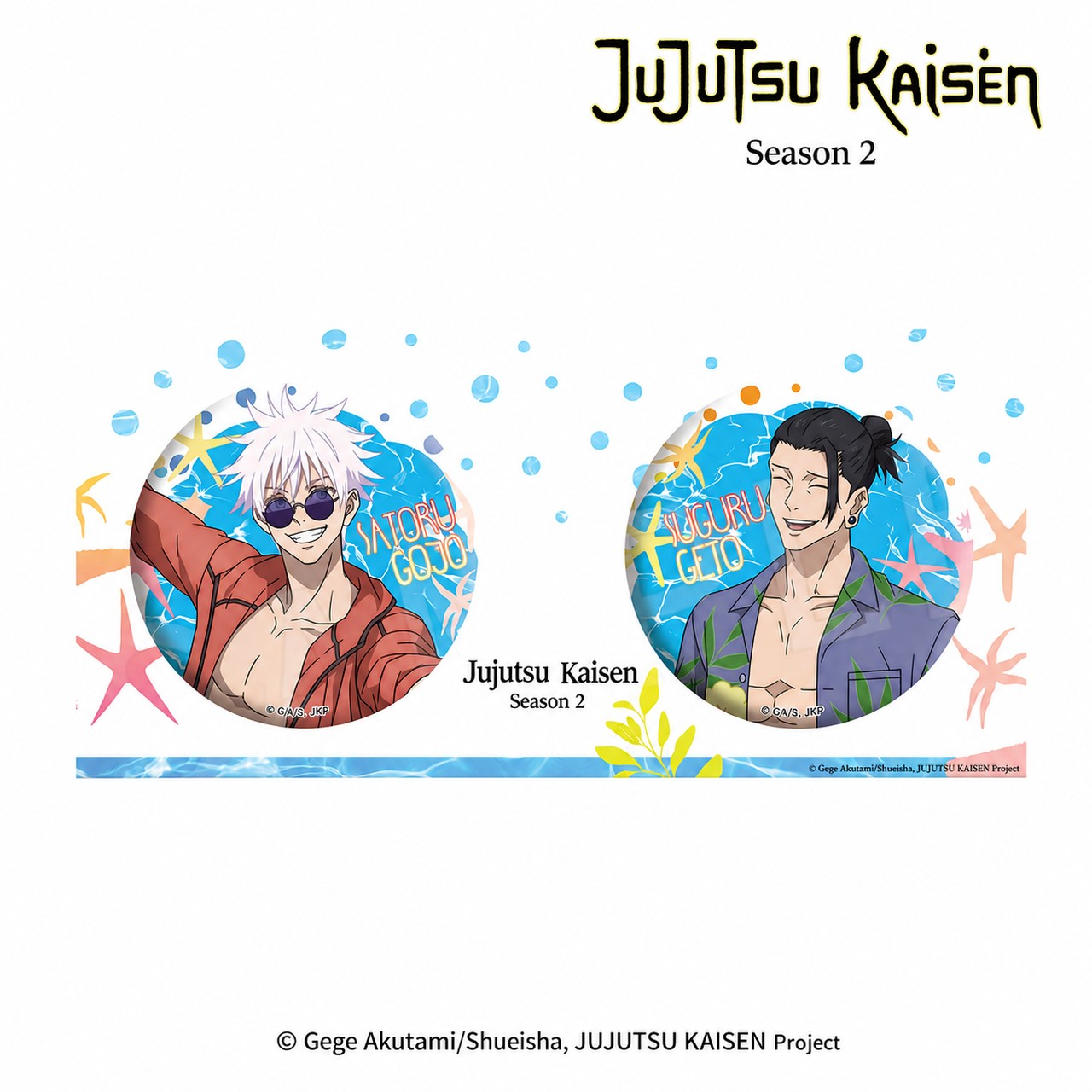 Officially Licensed Jujutsu Kaisen Gojo & Geto Badge Set