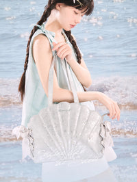 BerryQ Ariel Shell Ita Bag with Pearl Accents