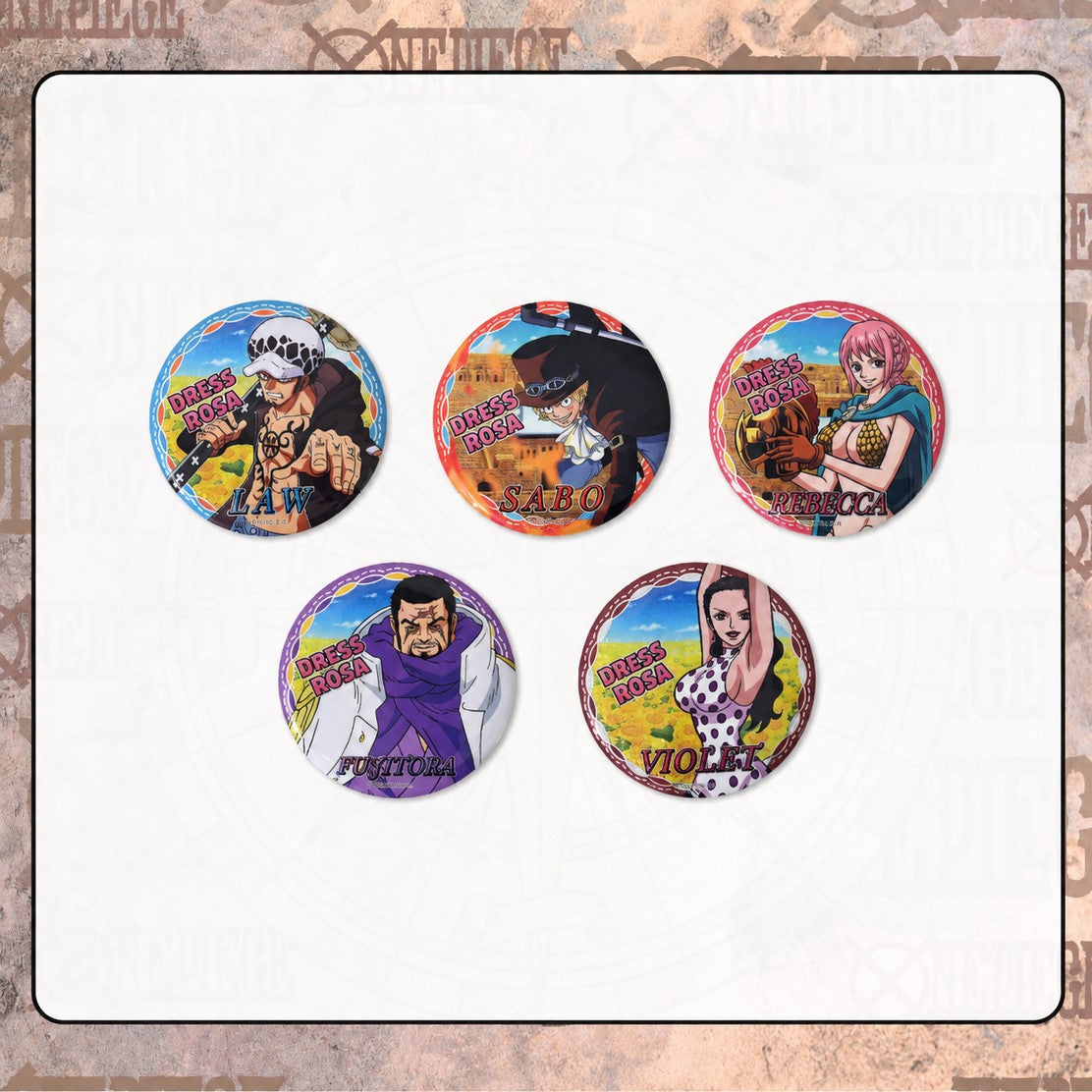 One Piece Wave 14 Dressrosa Arc Badge Blind Box