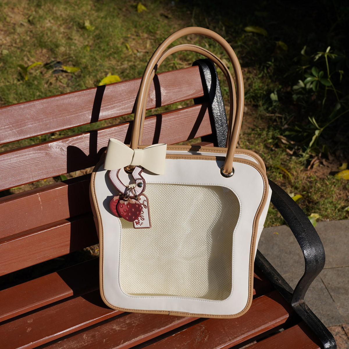 Morning Glory Toast Ita Bag with Detachable Bow