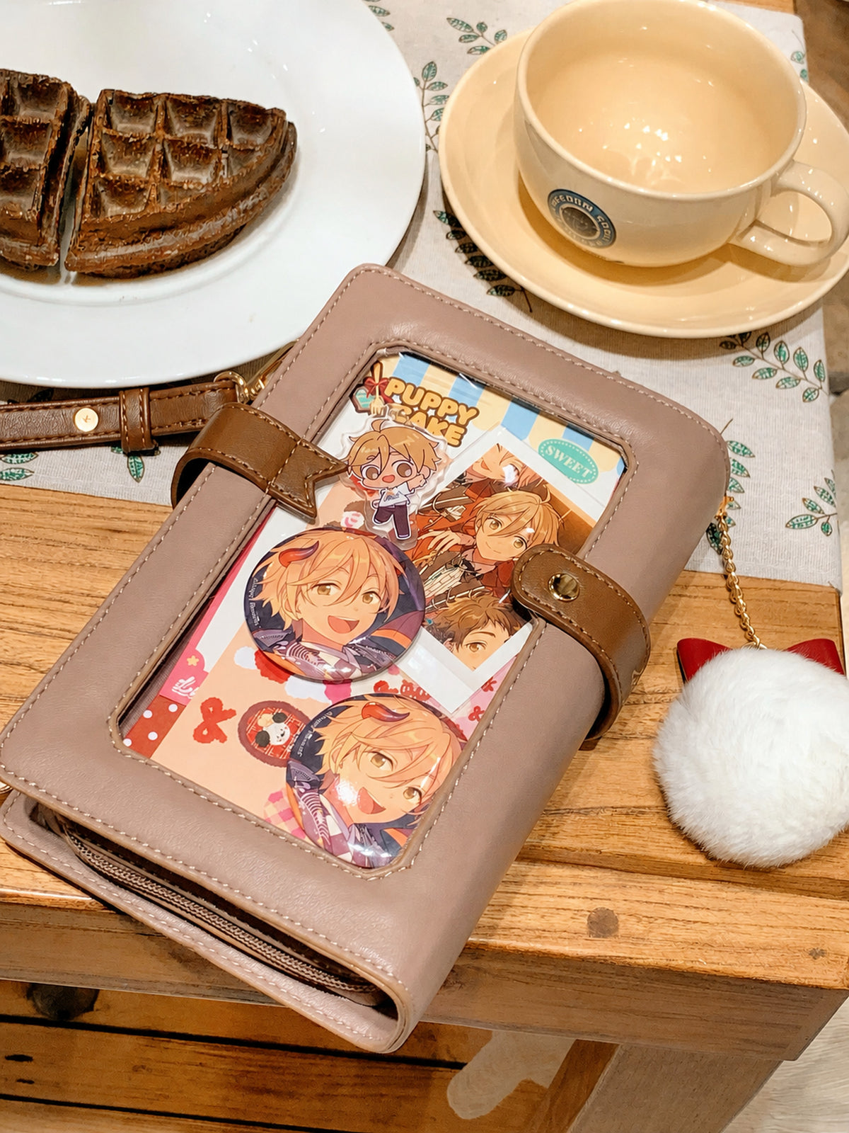 Morning Glory Bow Ita Crossbody Bag in PU Leather