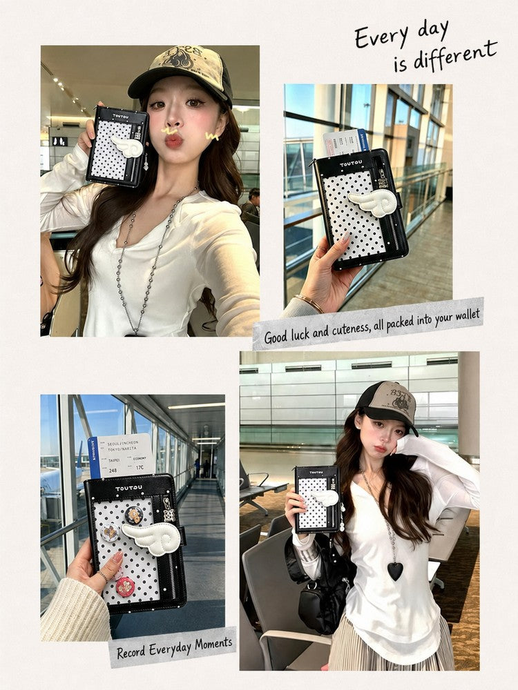 TOUTOU Travel Wallet & Passport Holder with Coin Pocket