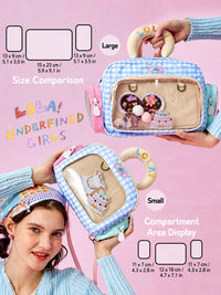 LOLA DESIGN Robot Girl Ita Backpack with Clear Panel