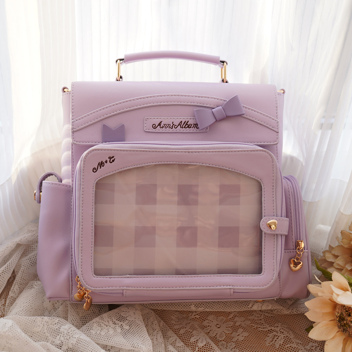 Morning Glory Convertible PU Leather Ita Backpack