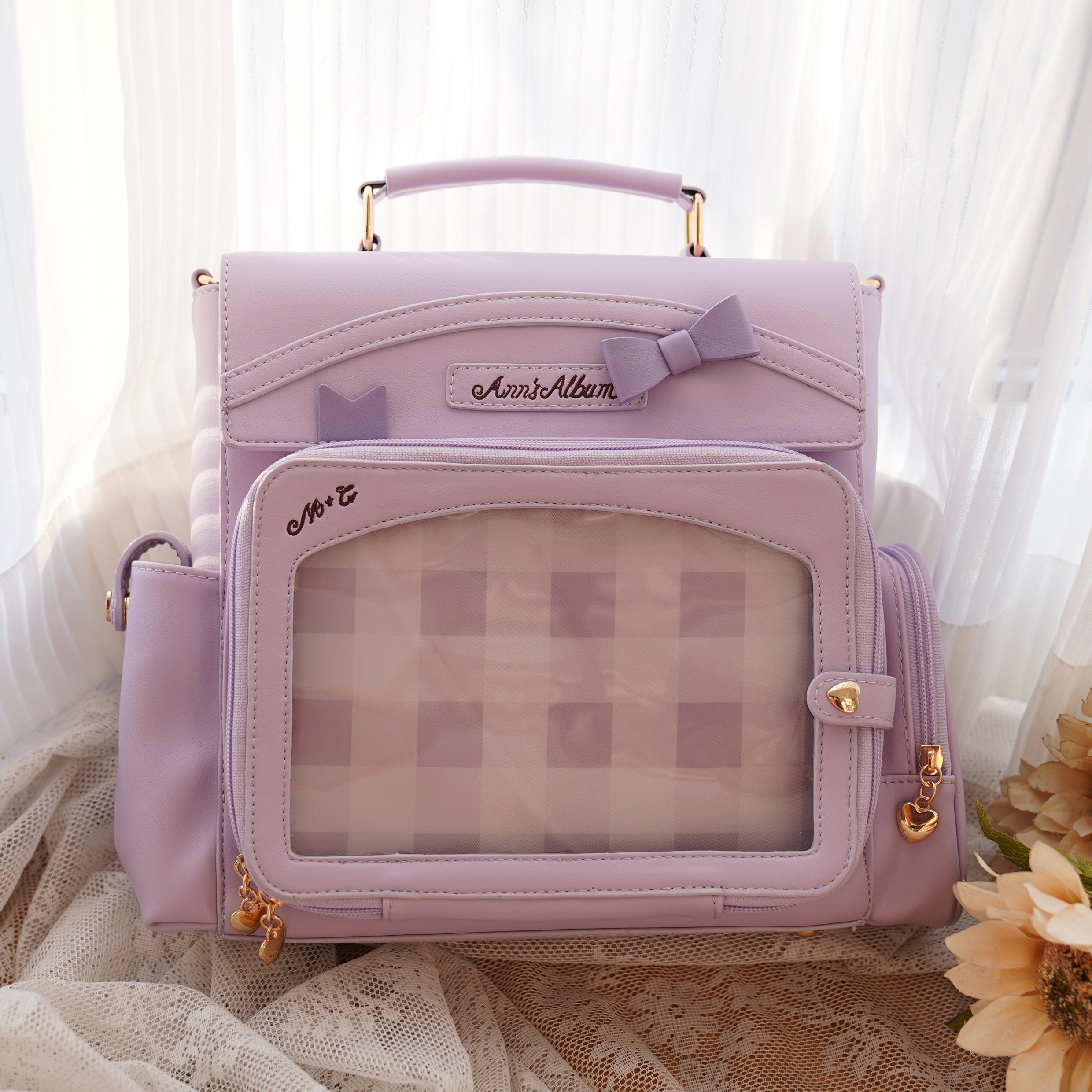 Morning Glory Convertible PU Leather Ita Backpack