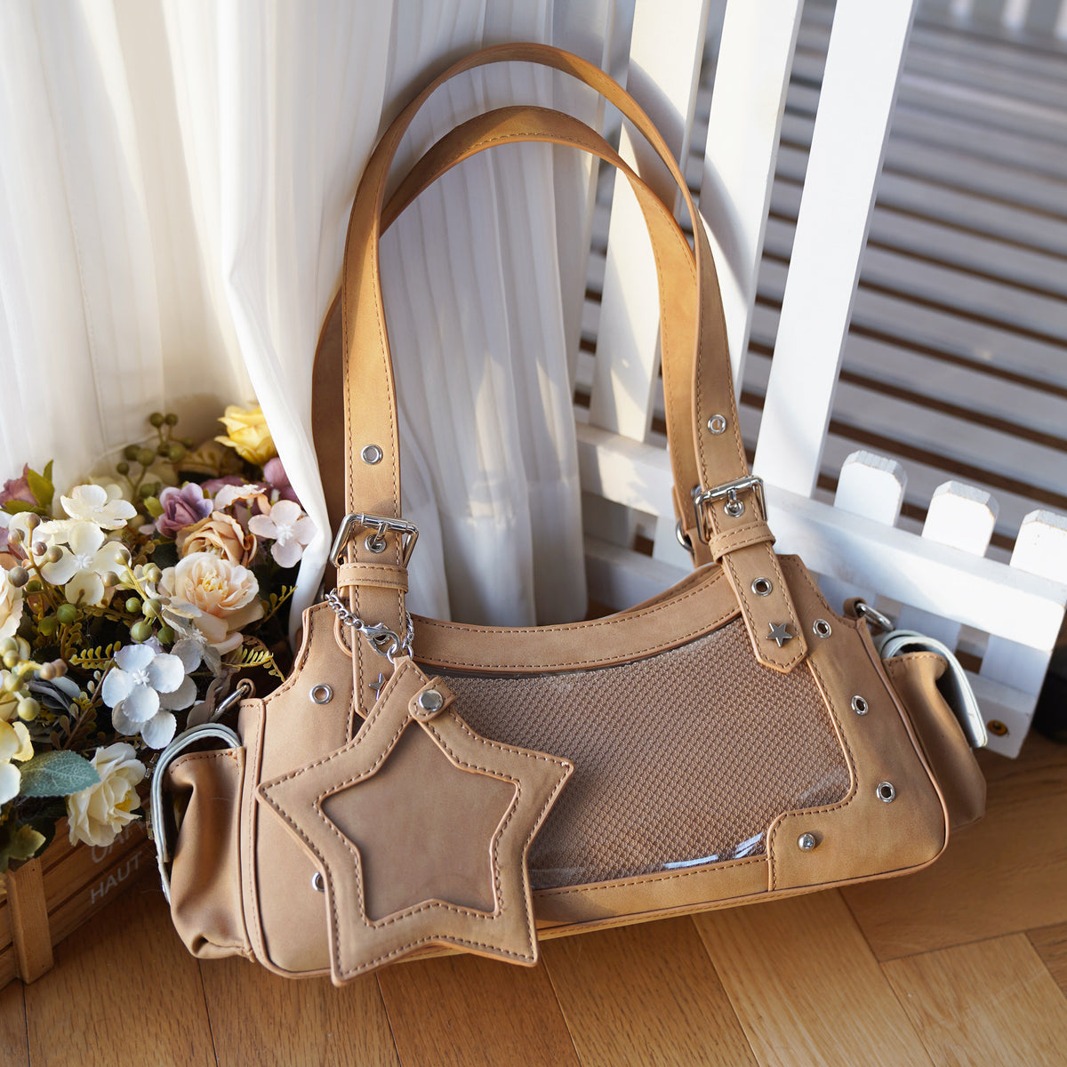 Morning Glory Gemini Retro Ita Shoulder Crossbody Bag