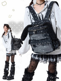 Moogyu Rabbit Ear Brim Black Ita Backpack