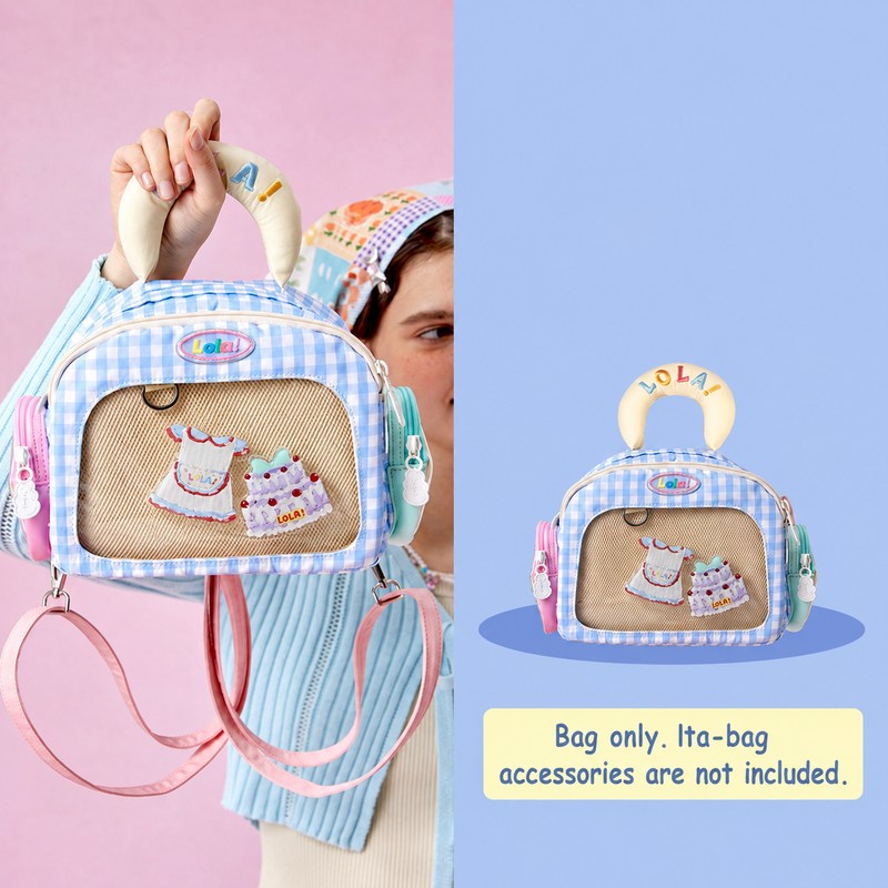 LOLA DESIGN Robot Girl Ita Backpack with Clear Panel