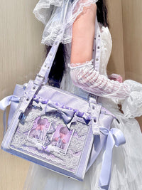 Sweet Dream Satin Ita Backpack with Detachable Bow