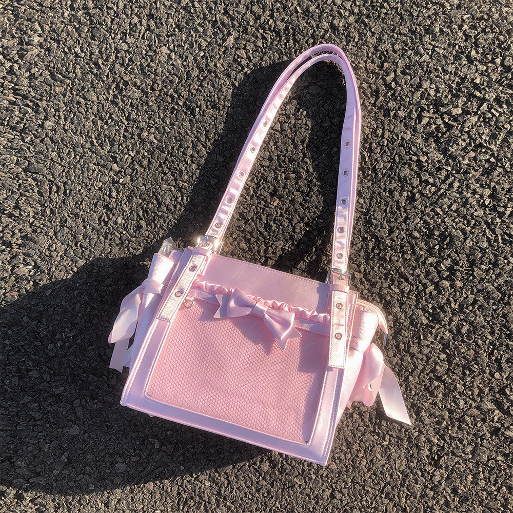Sweet Dream Satin Ita Backpack with Detachable Bow