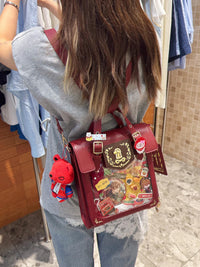 Morning Glory Cute Retro Gold Foil Convertible Ita Bag