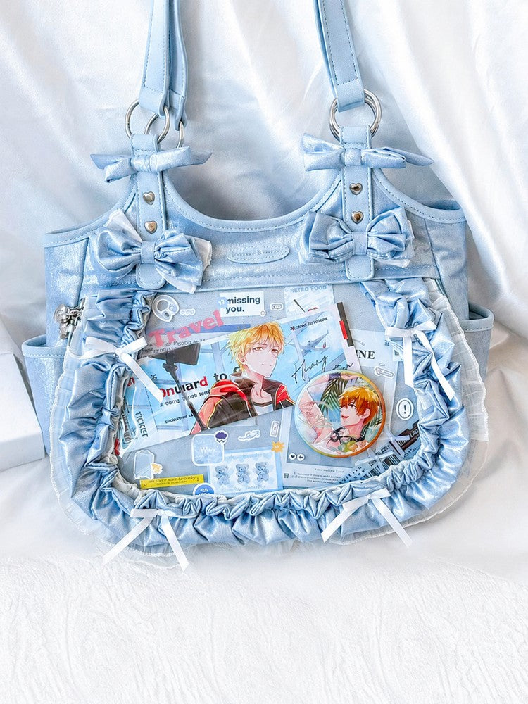 Banana & Guava Large-Capacity Satin Ita Shoulder Bag