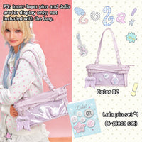 LOLA DESIGN Y2K Crescent Ita Shoulder Bag with Charm