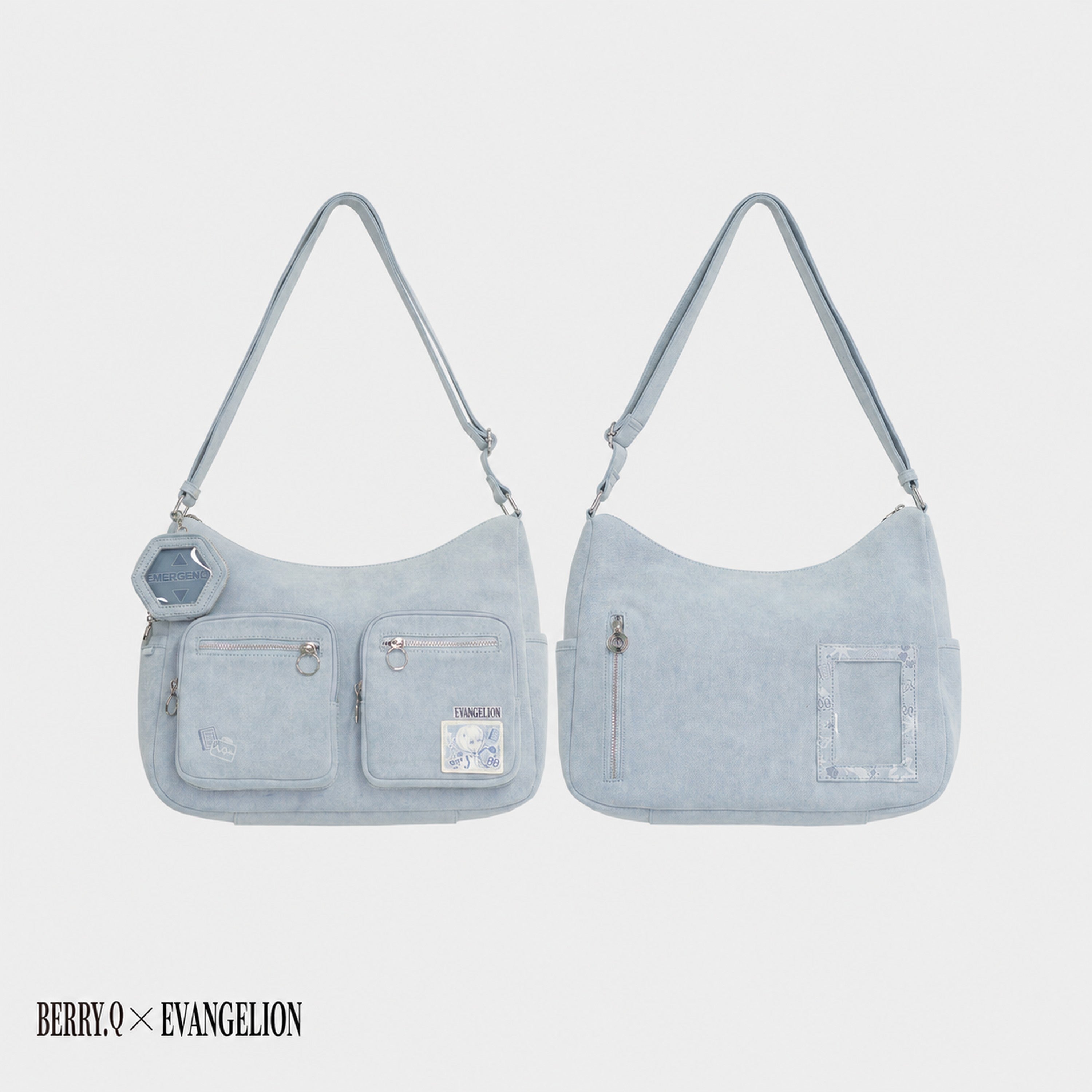 Officially Licensed Evangelion Denim Ita Crossbody Bag