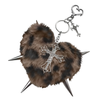 Y2K Plush Heart Bag Charm Keychain