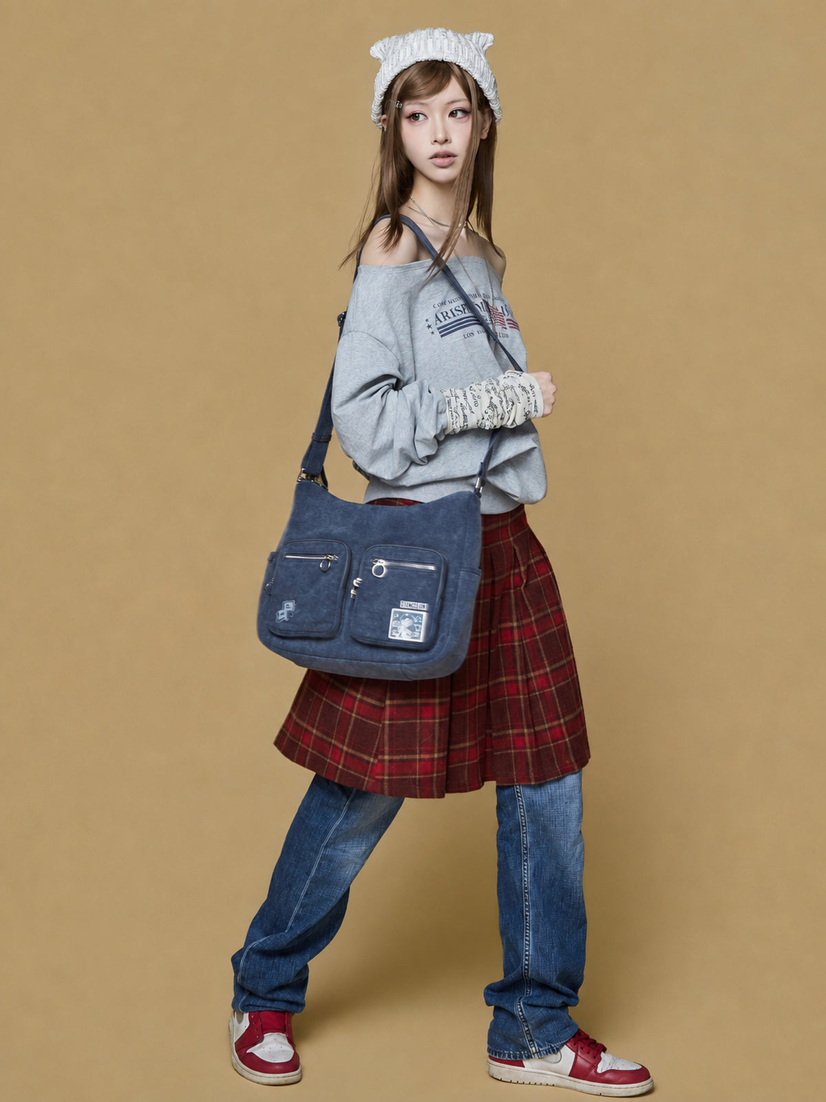 Officially Licensed Evangelion Denim Ita Crossbody Bag