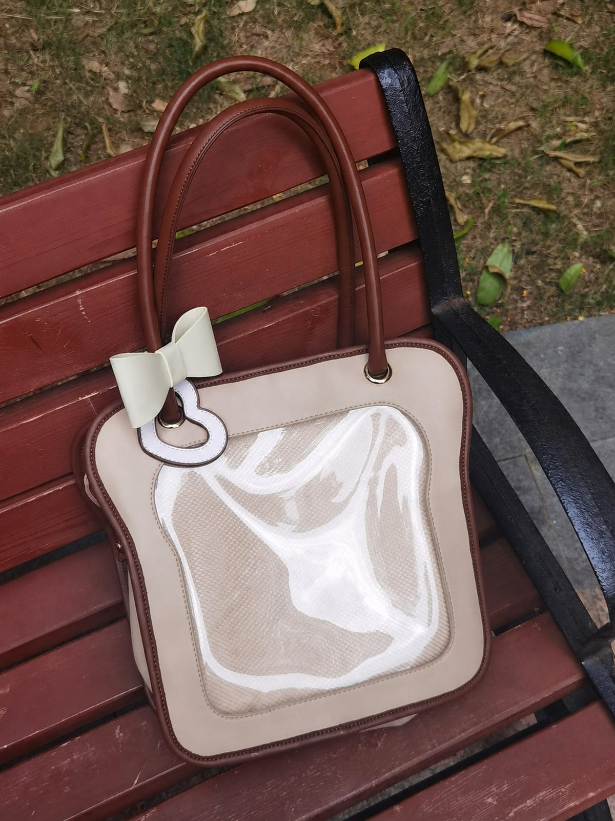 Morning Glory Toast Ita Bag with Detachable Bow