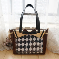 Morning Glory Rabbit Black Tea Crossbody Ita Bag