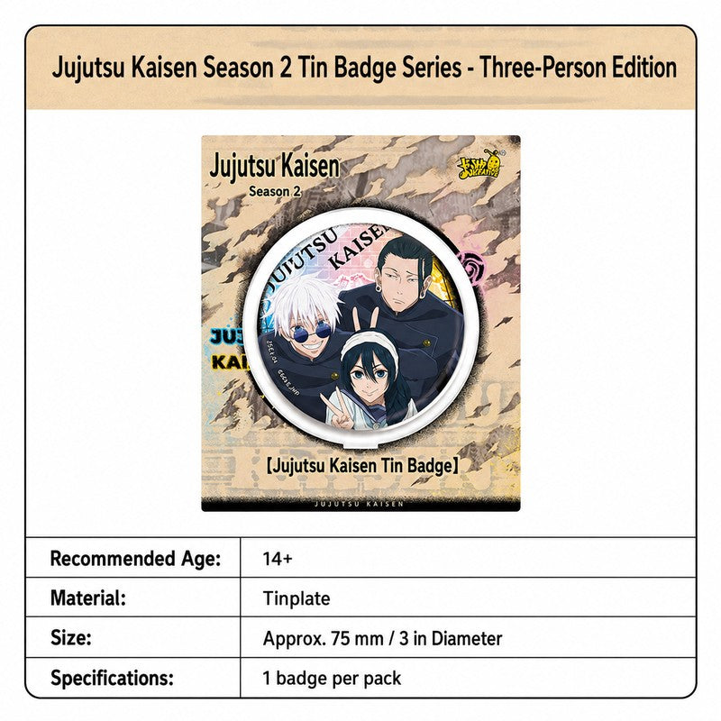 Officially Licensed Jujutsu Kaisen Season 2 Tin Badge