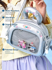 LOLA DESIGN Robot Girl Ita Backpack with Clear Panel