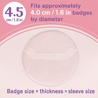 Clear Round Badge Protective Sleeves for Ita Bags