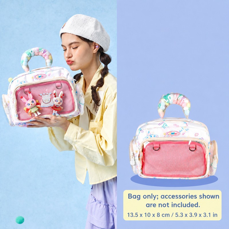 LOLA DESIGN Robot Girl Ita Backpack with Clear Panel