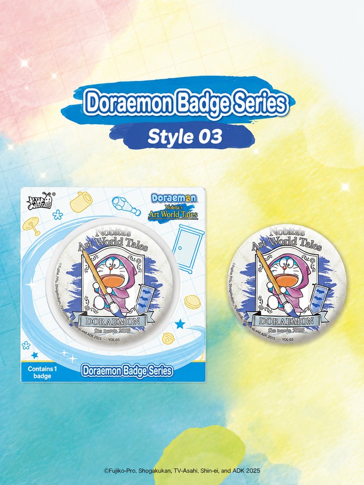 Officially Licensed Doraemon Nobita's Art World Tales Badge