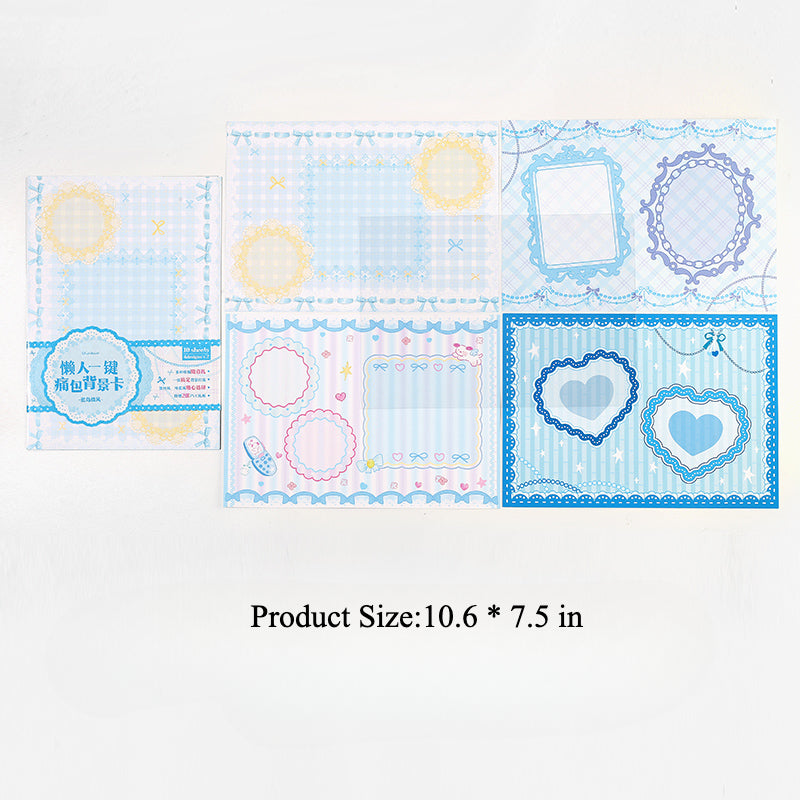 10 Sheets of Background Boards for Ita Bag - Lace Pattern Style