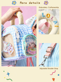 LOLA DESIGN Robot Girl Ita Backpack with Clear Panel