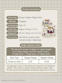 Officially Licensed Naruto Tinplate Badge Series - Wave 6