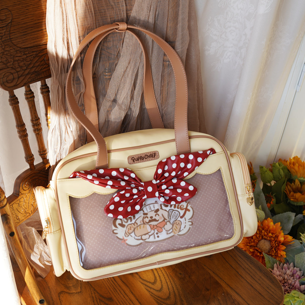 Morning Glory Chef Puppy Large Convertible Ita Bag