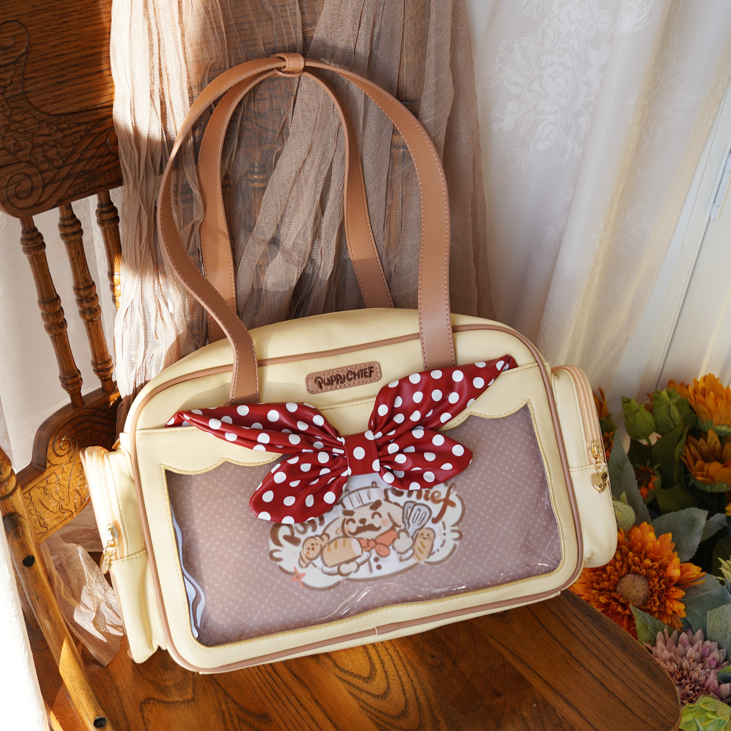 Morning Glory Chef Puppy Large Convertible Ita Bag