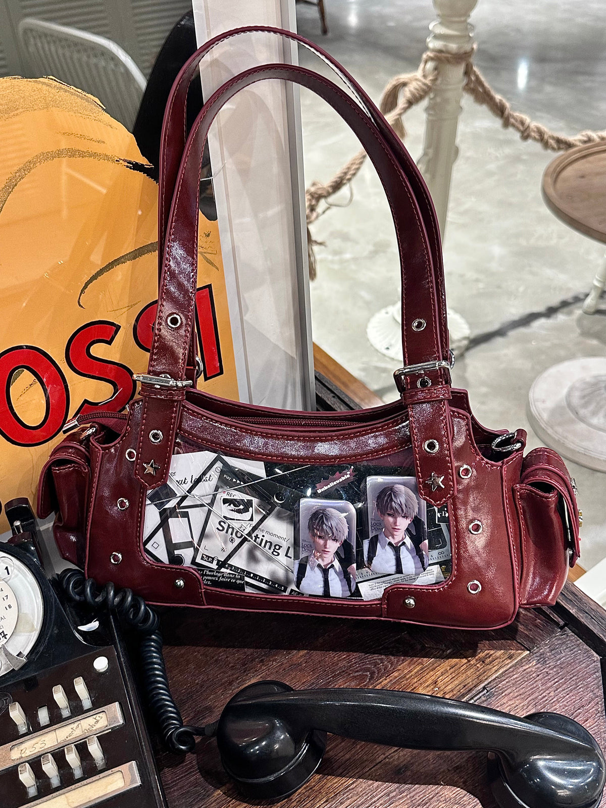 Morning Glory Gemini Retro Ita Shoulder Crossbody Bag