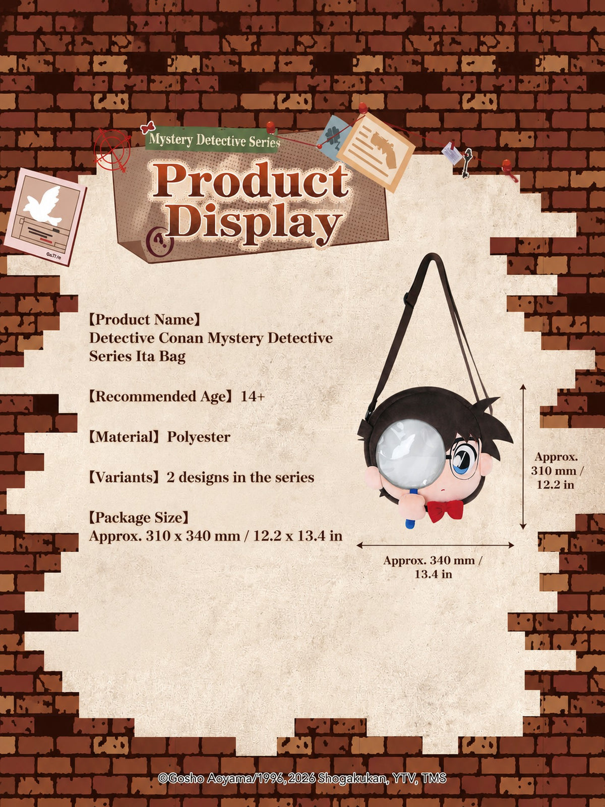 Officially Licensed Detective Conan Ita Crossbody Bag