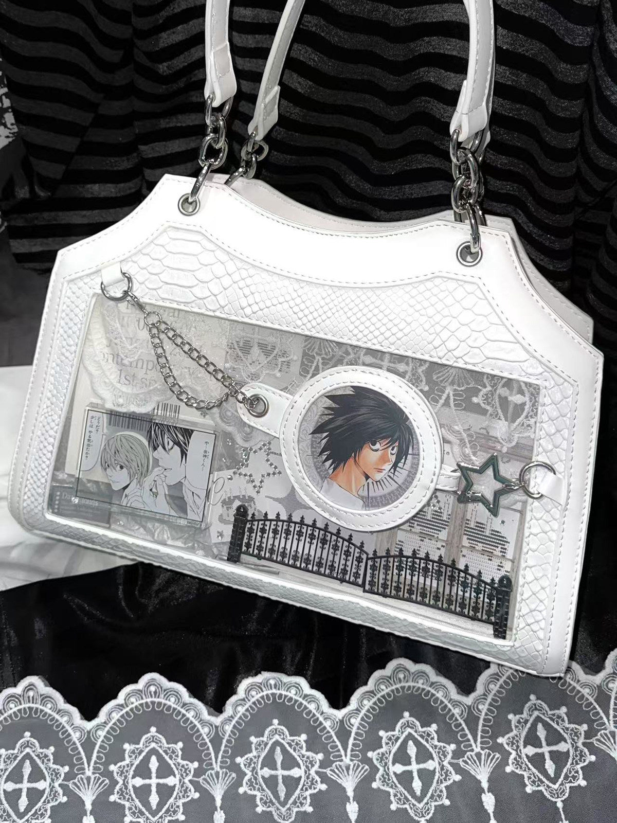 Yuni Yoyo Dark Goth Punk Ita Crossbody Shoulder Bag