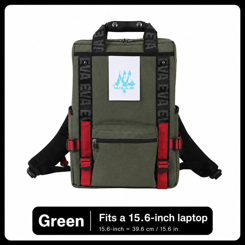 Neon Genesis Evangelion Nylon Backpack with Laptop Sleeve