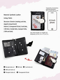 TOUTOU Travel Wallet & Passport Holder with Coin Pocket