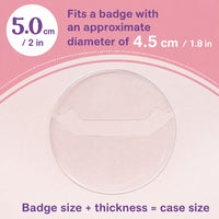 Clear Round Badge Protective Sleeves for Ita Bags