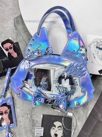 Morning Glory Cat Ita Bag with Adjustable Strap Set