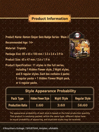 Officially Licensed Demon Slayer Wave 2 Gem Badge Blind Pack