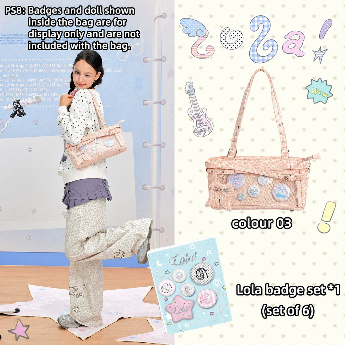 LOLA DESIGN Y2K Crescent Ita Shoulder Bag with Charm