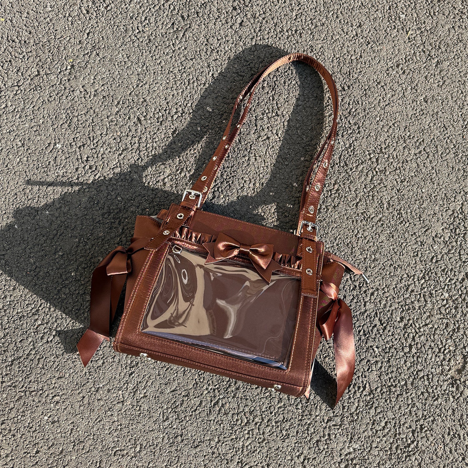 Sweet Dream Satin Ita Backpack with Detachable Bow