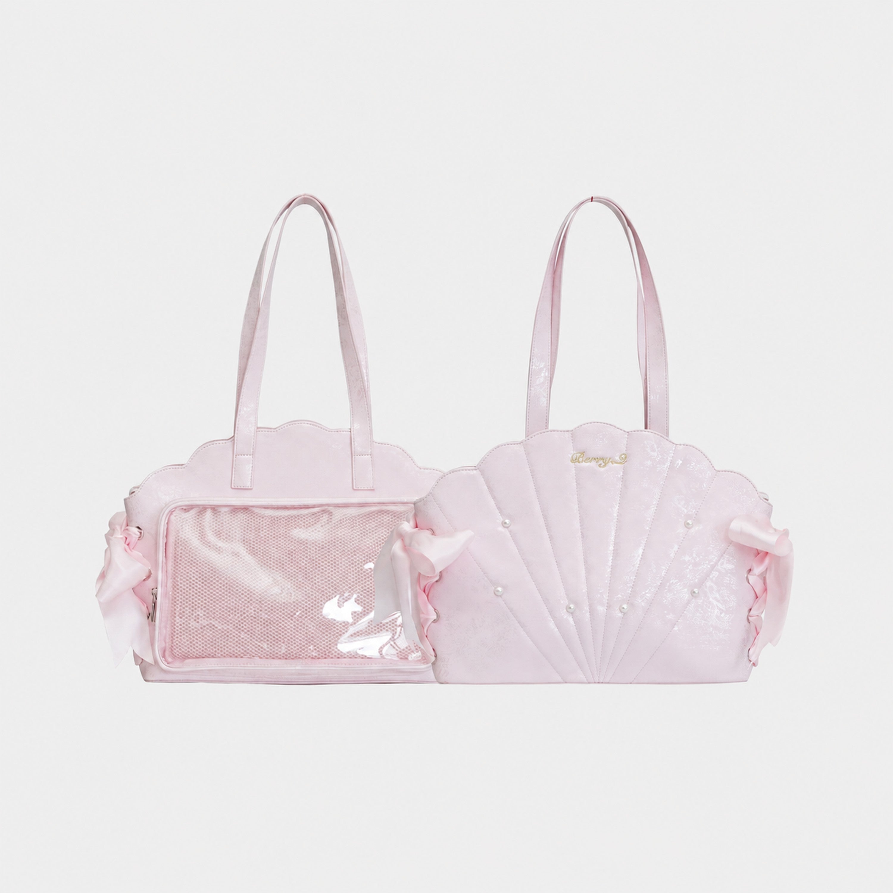 BerryQ Ariel Shell Ita Bag with Pearl Accents