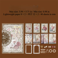 40 Sheets Background Paper Material Pack for Ita Frame Crafting