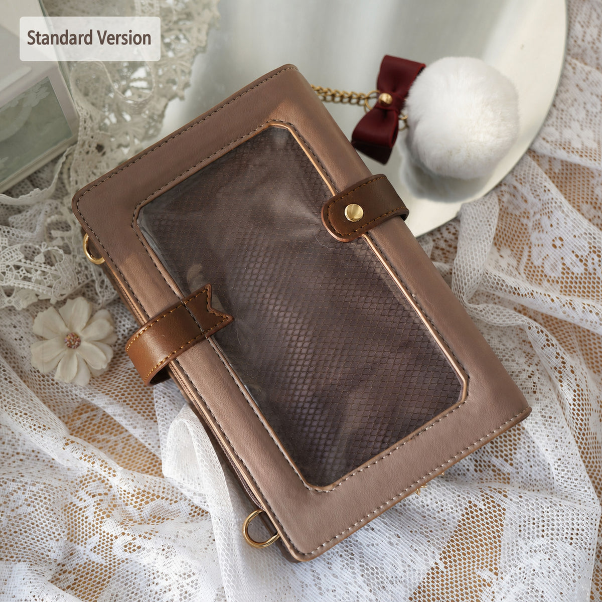 Morning Glory Bow Ita Crossbody Bag in PU Leather